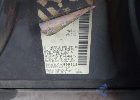 2015 Nissan Altima 2.5 Sl z USA, uszkodzony, nr VIN 1N4AL3AP7FN899515